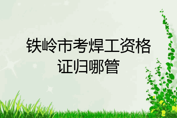 铁岭市考焊工资格证归哪管