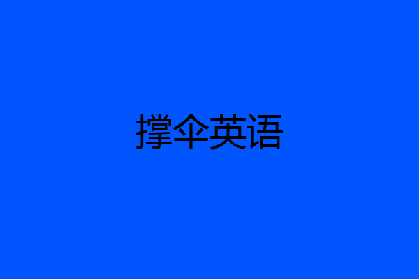 撑伞英语