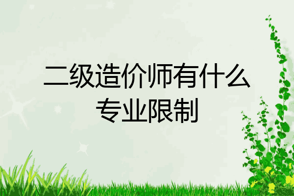 二级造价师有什么专业限制