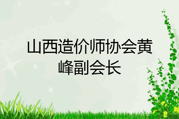 山西造价师协会黄峰副会长