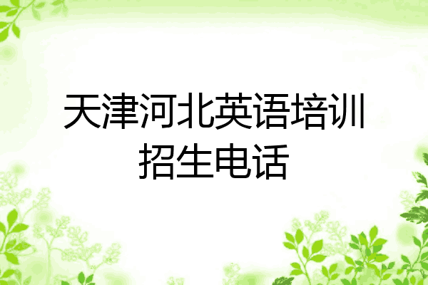 天津河北英语培训招生电话