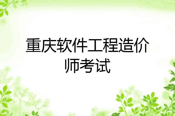 重庆软件工程造价师考试