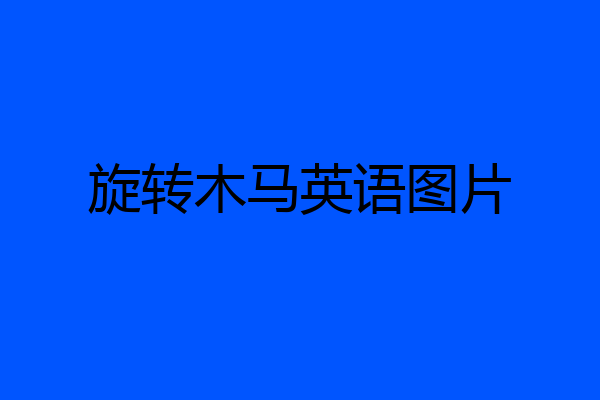 旋转木马英语图片