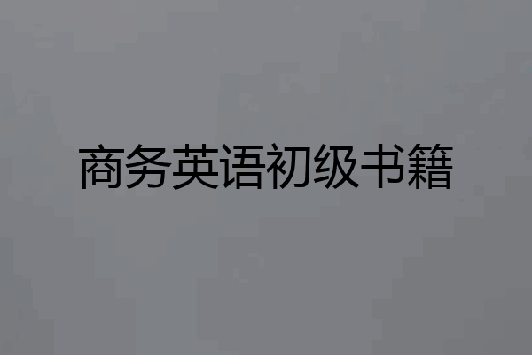 商务英语初级书籍