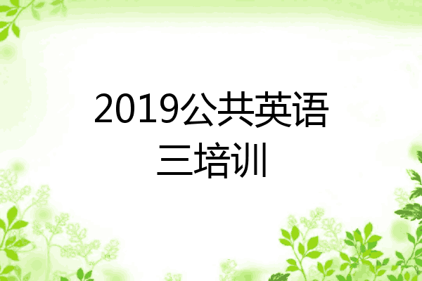 2019公共英语三培训