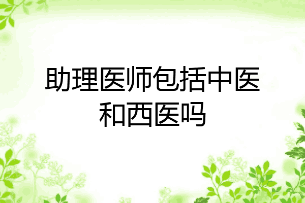 助理医师包括中医和西医吗
