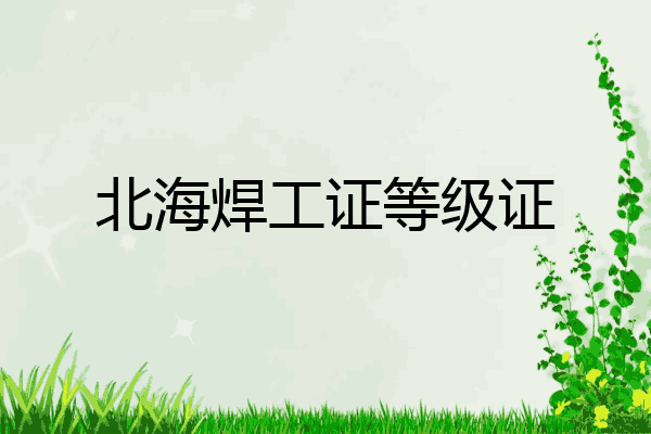 北海焊工证等级证