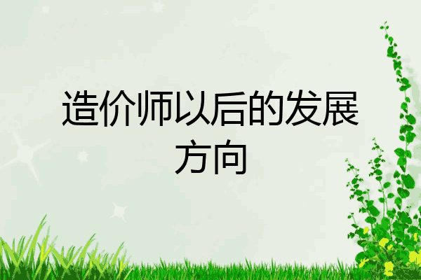 造价师以后的发展方向
