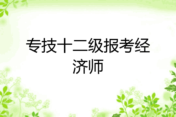 专技十二级报考经济师