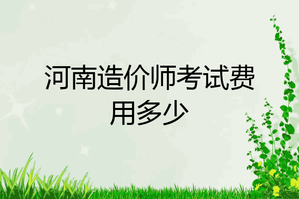 河南造价师考试费用多少