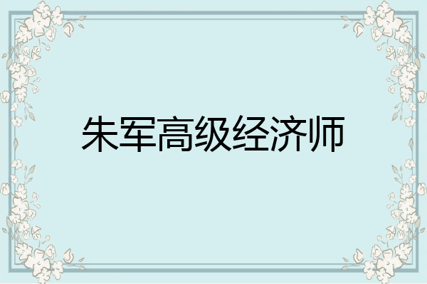 朱军高级经济师
