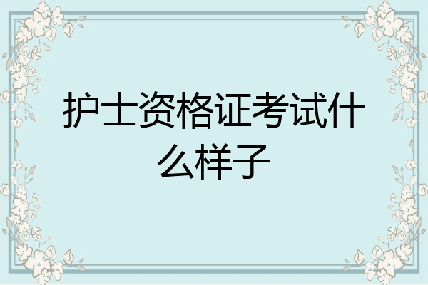 护士资格证考试什么样子