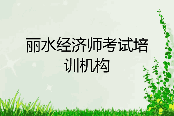 丽水经济师考试培训机构