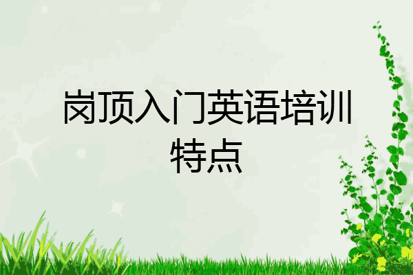 岗顶入门英语培训特点