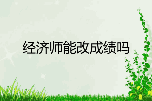 经济师能改成绩吗
