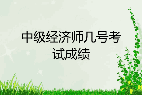 中级经济师几号考试成绩