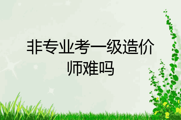 非专业考一级造价师难吗