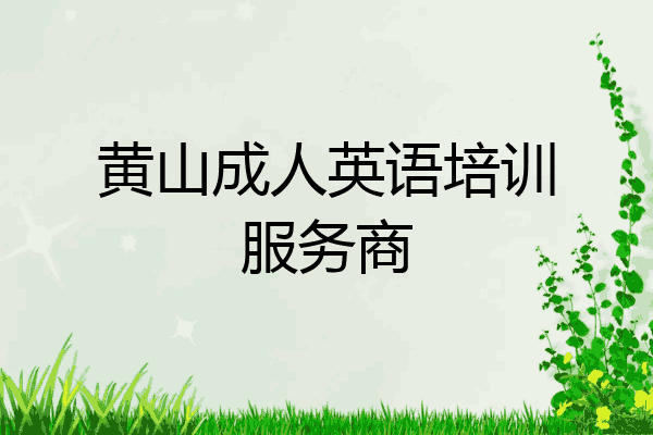 黄山成人英语培训服务商