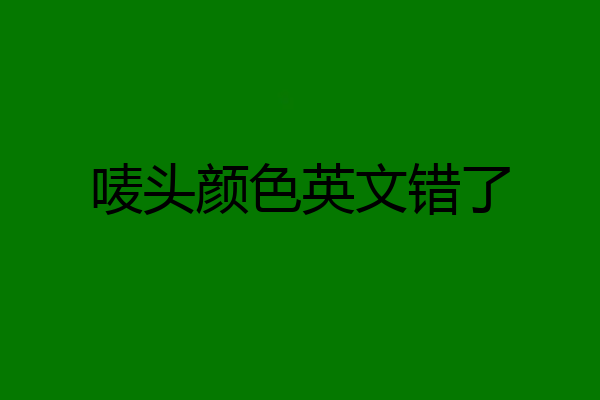 唛头颜色英文错了