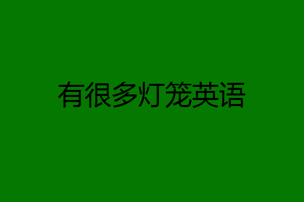 有很多灯笼英语