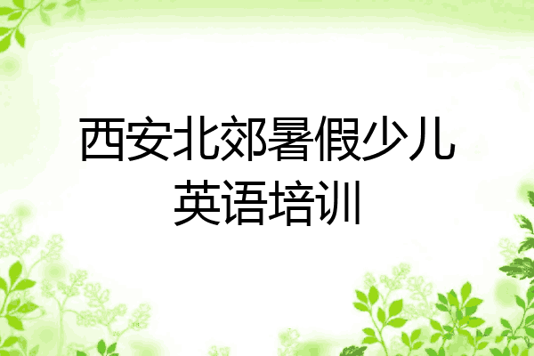 西安北郊暑假少儿英语培训