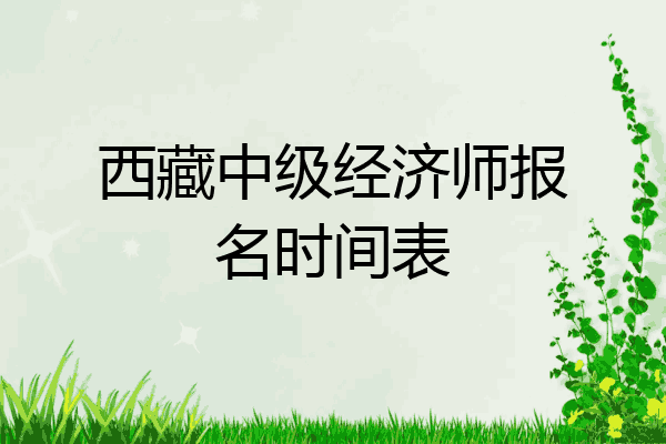 西藏中级经济师报名时间表