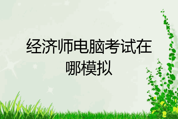 经济师电脑考试在哪模拟