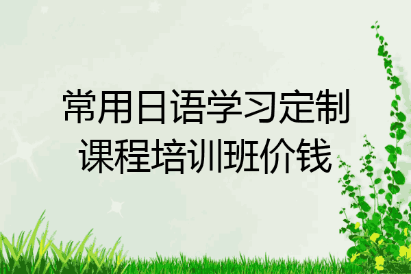 常用日语学习定制课程培训班价钱