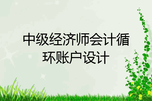 中级经济师会计循环账户设计