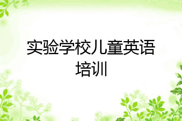 实验学校儿童英语培训