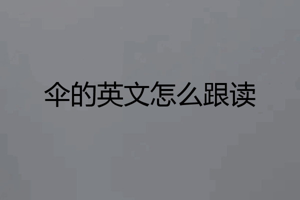 伞的英文怎么跟读