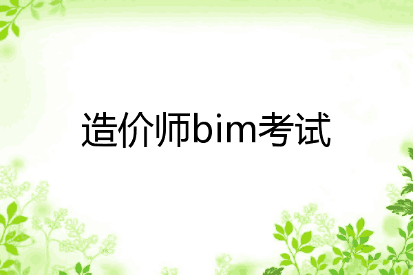 造价师bim考试