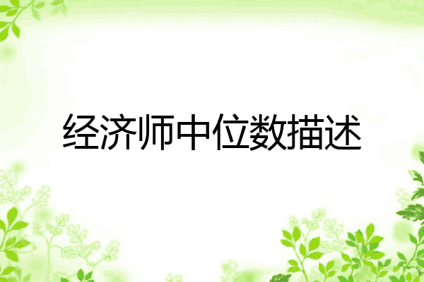 经济师中位数描述