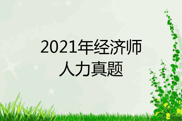 2021年经济师人力真题