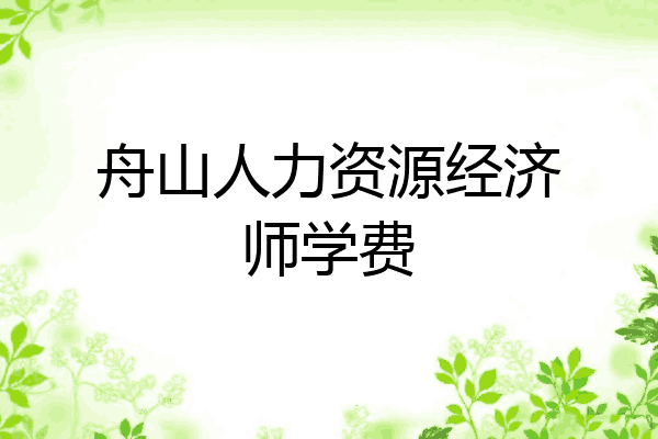 舟山人力资源经济师学费