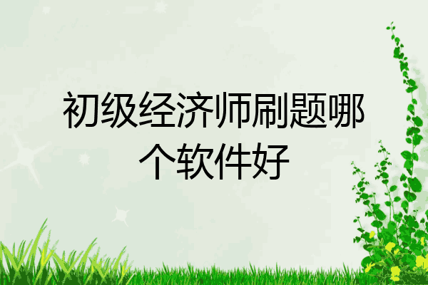 初级经济师刷题哪个软件好