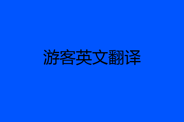 游客英文翻译