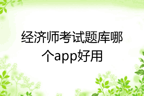经济师考试题库哪个app好用