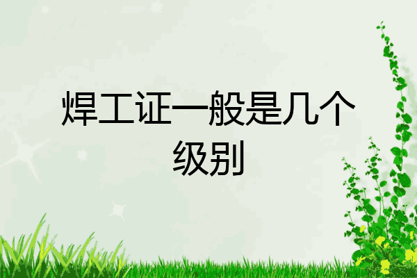 焊工证一般是几个级别