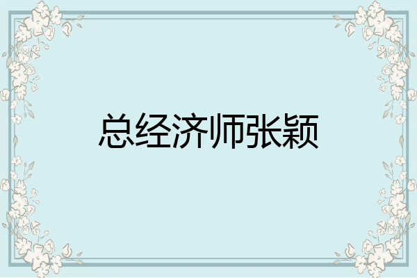 总经济师张颖
