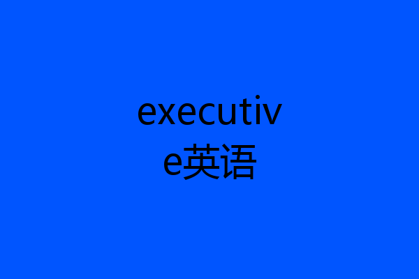 executive英语