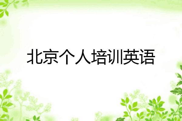 北京个人培训英语