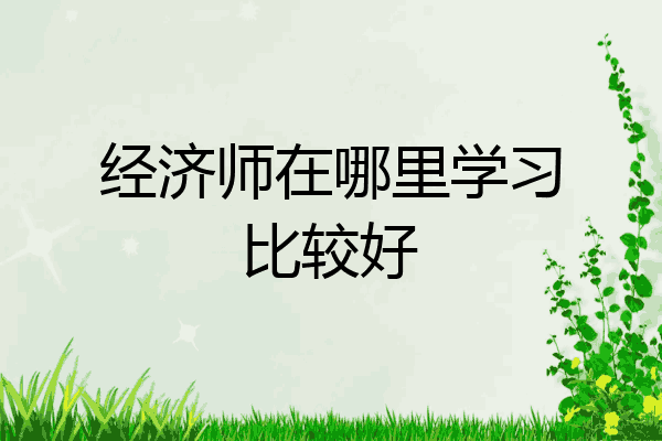 经济师在哪里学习比较好