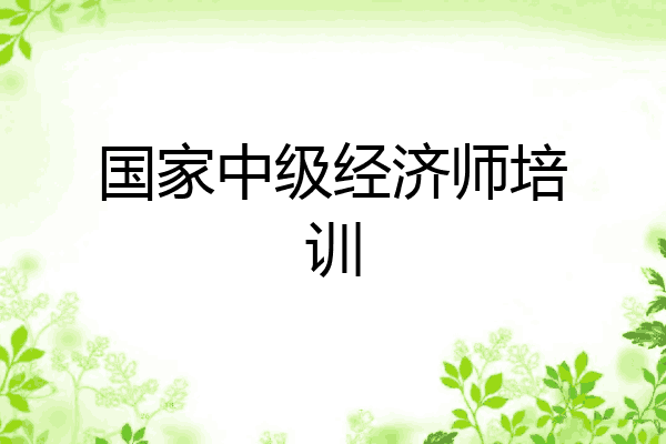 国家中级经济师培训