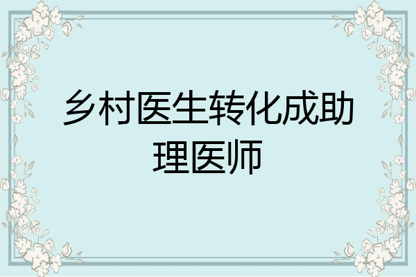 乡村医生转化成助理医师