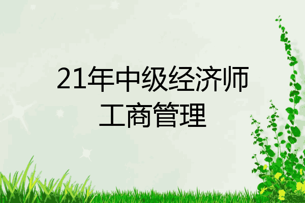 21年中级经济师工商管理