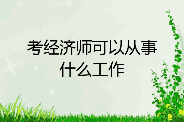 考经济师可以从事什么工作