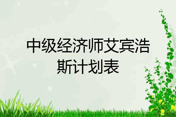 中级经济师艾宾浩斯计划表