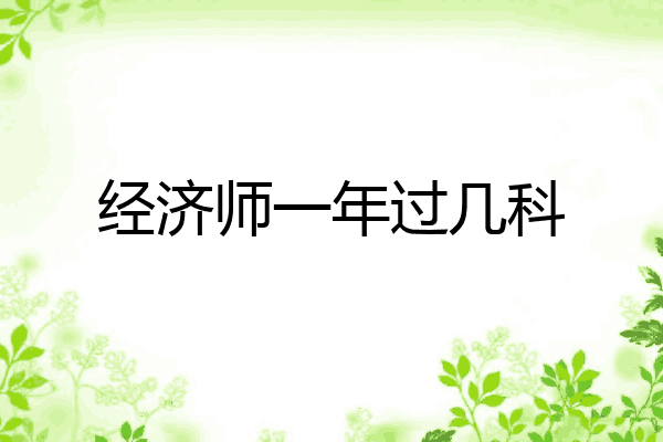 经济师一年过几科