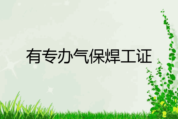 有专办气保焊工证